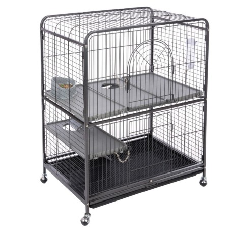 TIAKI Kleintierkäfig Villa - Hauptkäfig: L 79 x B 52 x H 99,5 cm