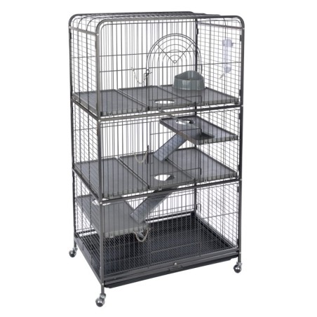 TIAKI Kleintierkäfig Villa - Sparset: Hauptkäfig + Add-on ( L 79 x B 52 x H 142 cm)