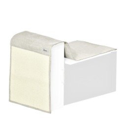 PawHut Kratzmatte 2er Set  Sofa-Schutz für Katzen, Sisal Kratzteppich, Beige+Grau, 130x45x0,3cm, für Sessel & Couch  Aosom