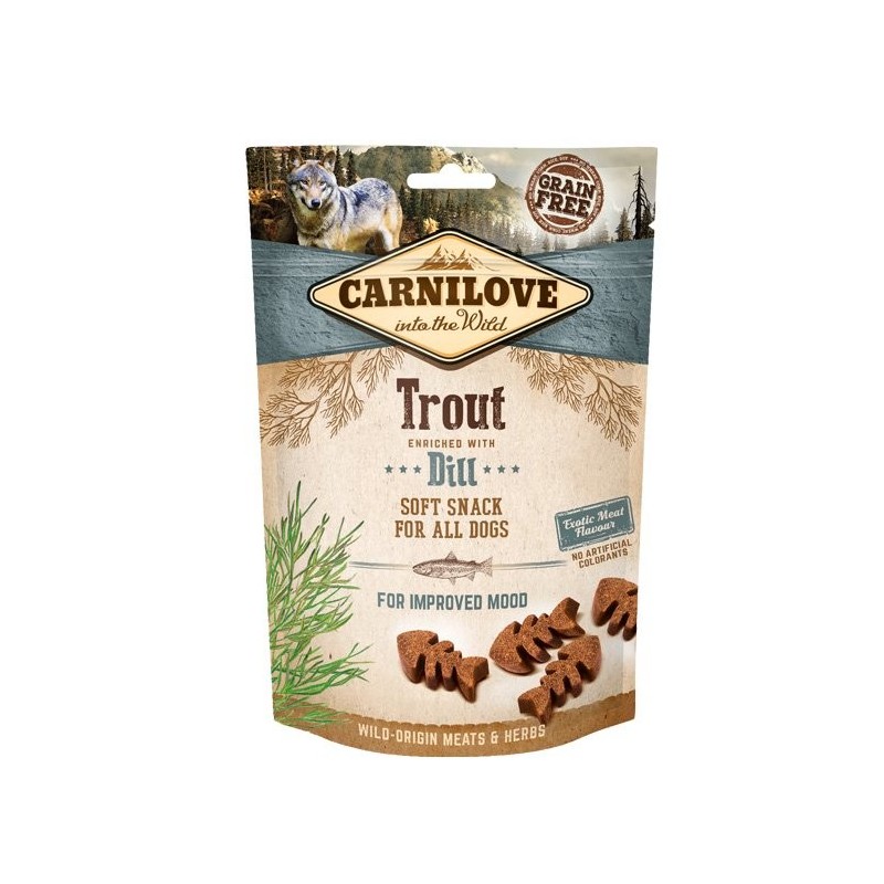 CARNILOVE Semi moist snacks Delikatesse mit Forelle und Fenchel 200 g
