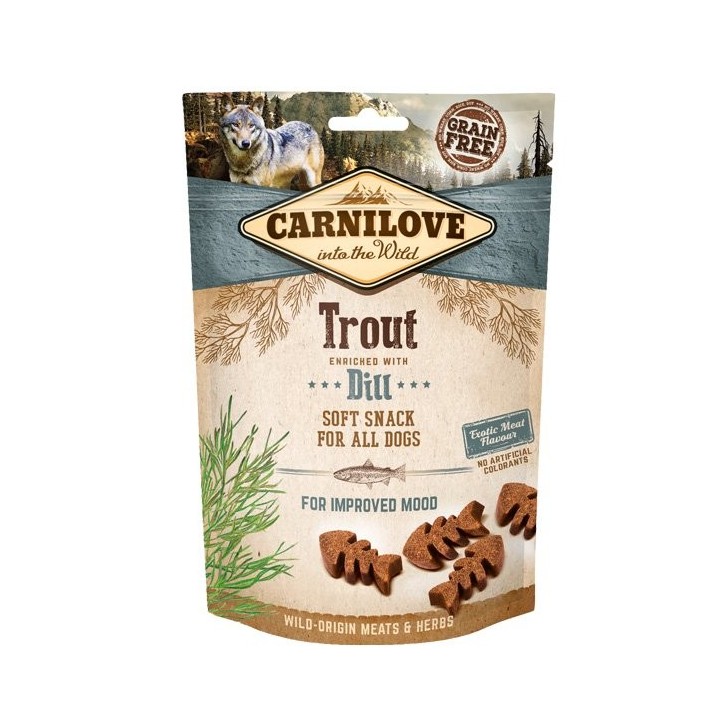 CARNILOVE Semi moist snacks Delikatesse mit Forelle und Fenchel 200 g