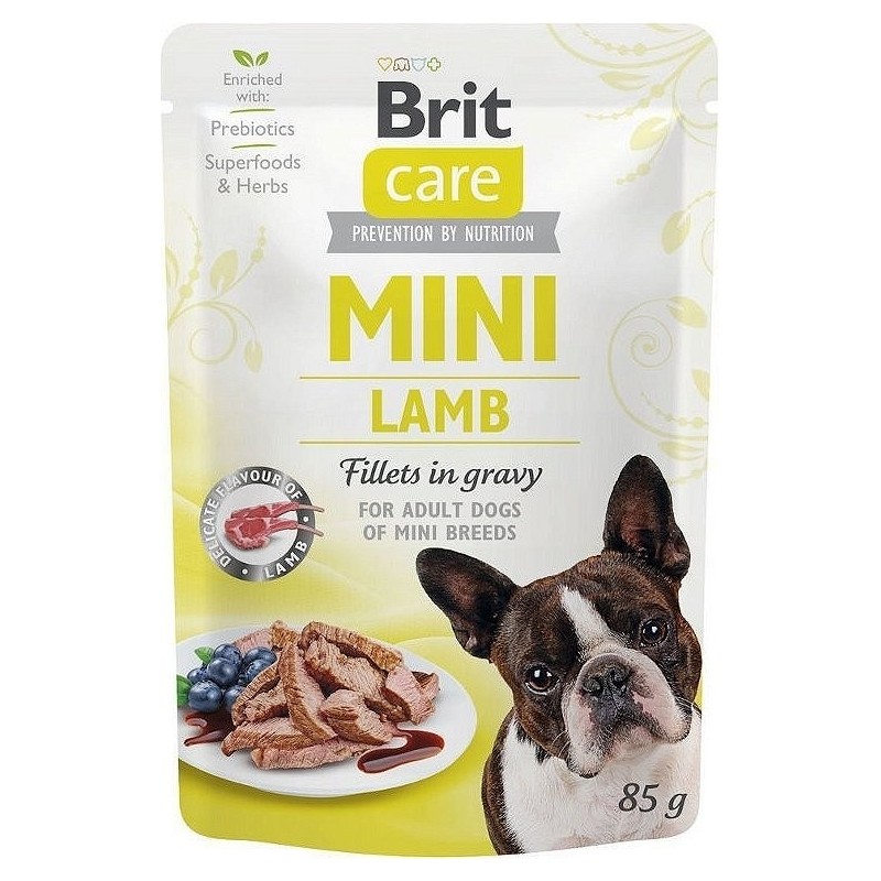 BRIT CARE Mini Adult Pouch Lamb 24x85 g Nassfutter für kleine Rassen