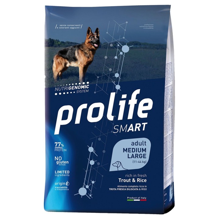 Prolife Dog Smart Adult Medium / Large Forelle & Reis - 12 kg