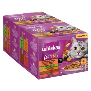Sparpaket Multipack WHISKAS TASTY MIX Portionsbeutel 144 x 85 g - Country Collection in Sauce