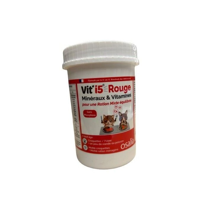 Ergänzungsmittel für Hunde und Katzen Osalia Vit'i5 Rouge