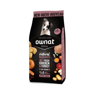 Trockenfutter für Hunde Ownat Ultra Medium Junior