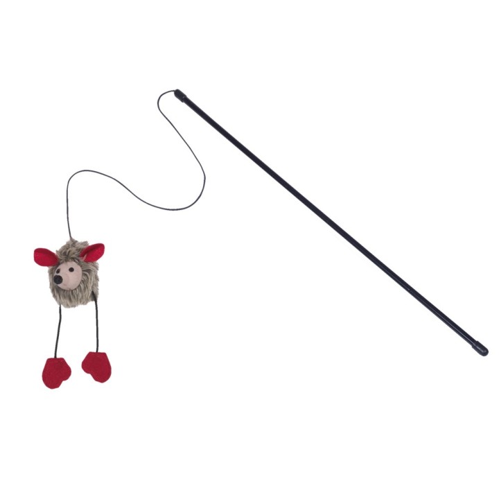 Katzenangel mit Maus Plüsch mit Ton Nobby Pet