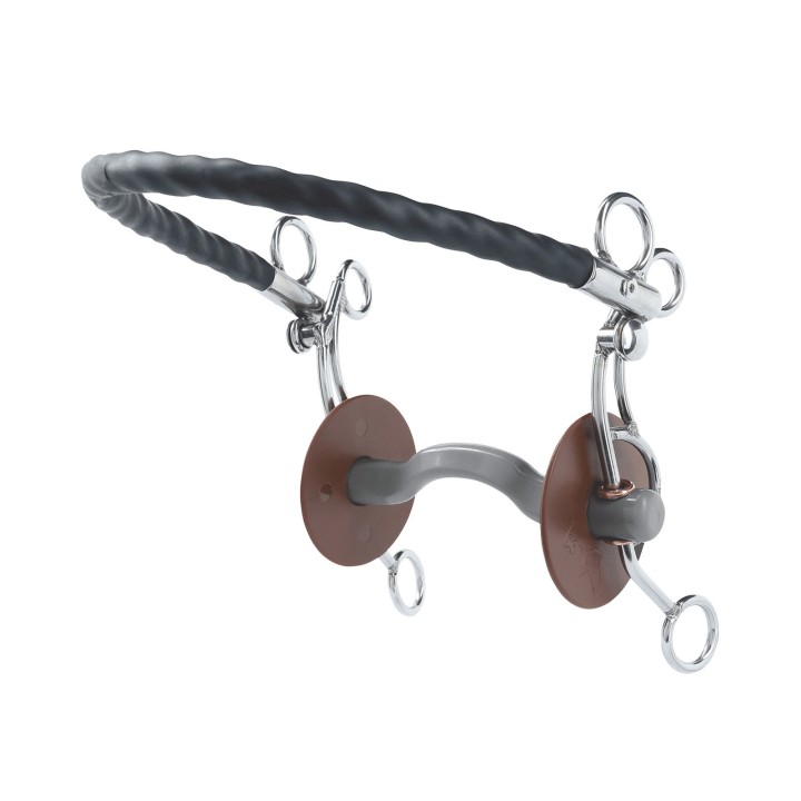 US-Pferdezäume mit durchlässigem Zungenkanal, weich Beris Konnex