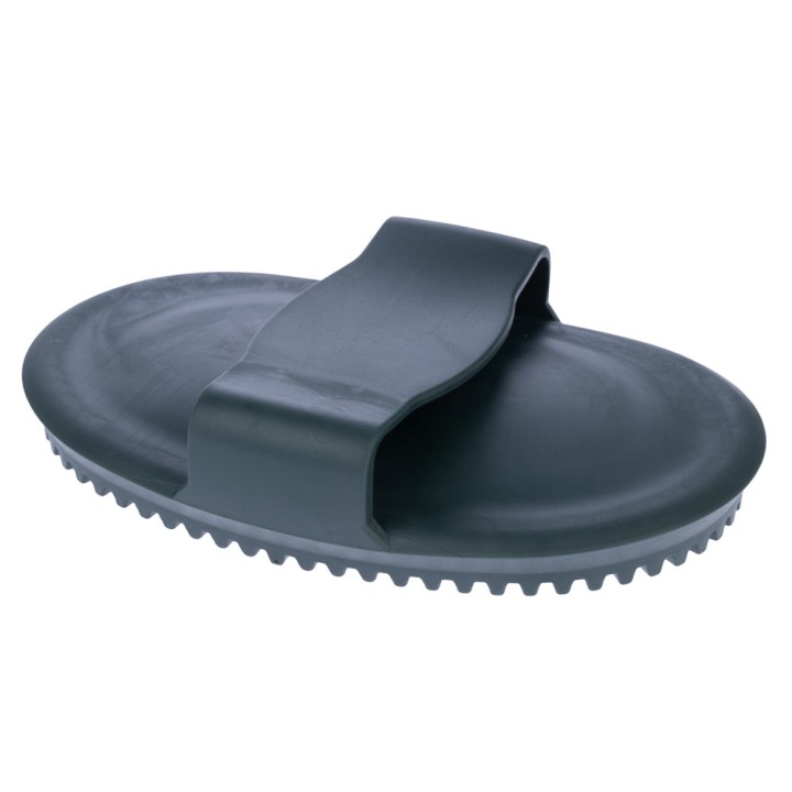 kooa Gummi-Striegel - Größe M: L 14,5 x B 10 x H 3 cm (dunkelgrün)