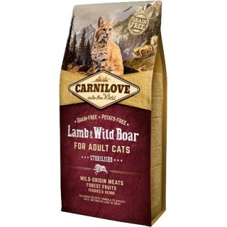 CARNILOVE Sterilised Cat Adult - Lamb &amp, wild Boar 6 kg