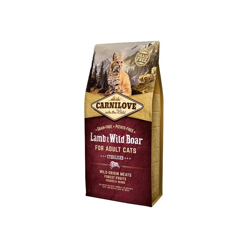 CARNILOVE Sterilised Cat Adult - Lamb &amp, wild Boar 6 kg