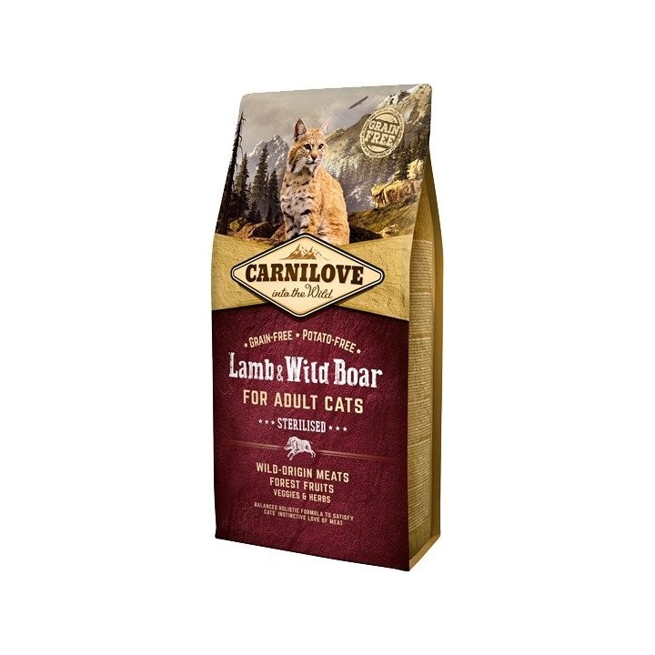 CARNILOVE Sterilised Cat Adult - Lamb &amp, wild Boar 6 kg
