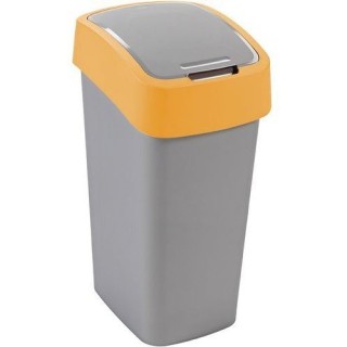 CURVER Mülleimer FLIP BIN 9L silber/orange