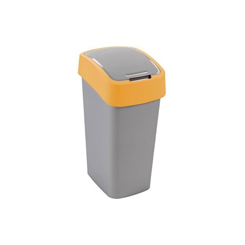 CURVER Mülleimer FLIP BIN 9L silber/orange
