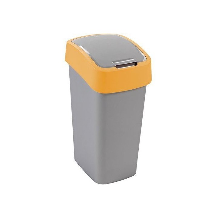 CURVER Mülleimer FLIP BIN 9L silber/orange