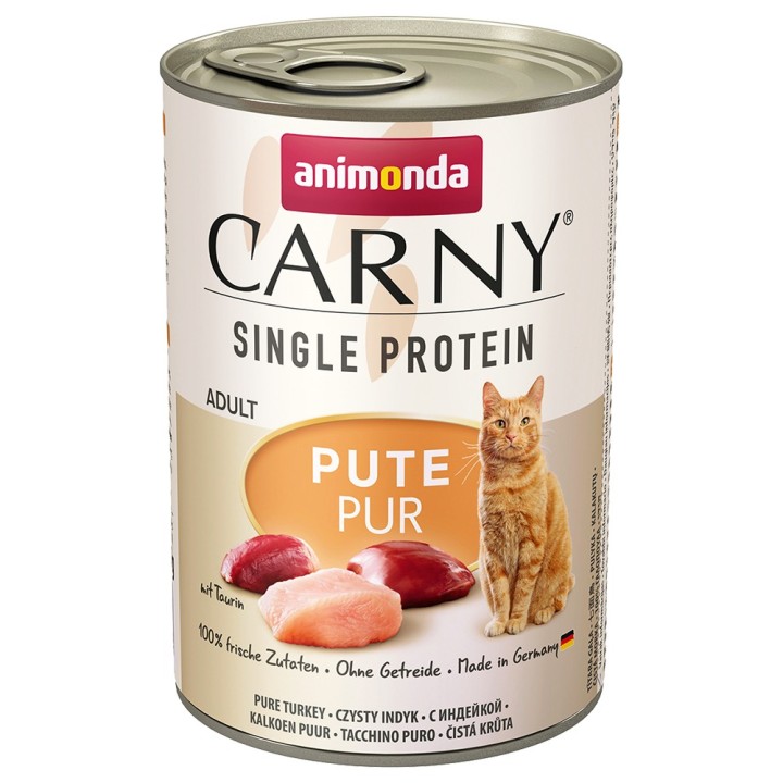 animonda Carny Single Protein Adult 6 x 400 g - Pute pur