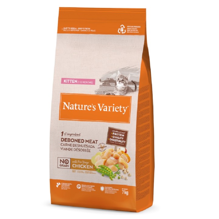Nature's Variety No Grain Kitten Freilandhuhn - 7 kg