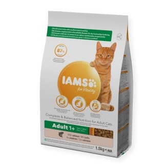 IAMS Naturally erwachsene Katze mit viel nordatlantischem Lachs &amp, Reis 2,7 kg