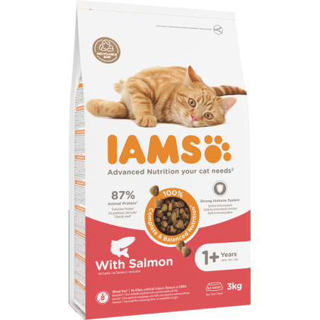 IAMS Cat Adult All Breeds Salmon mit Lachs und Huhn 3 kg