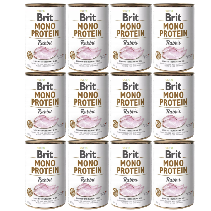 BRIT Mono Protein Rabbit 12x400 g Kaninchen