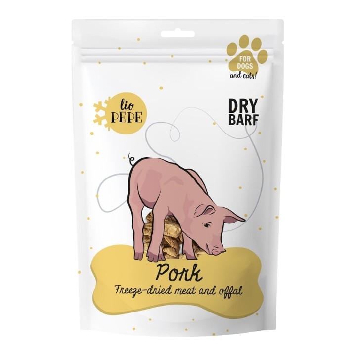 PAKA ZWIERZAKA PEPE Freeze-dried Gefriergetrocknetes Schweinefilet XL 180g