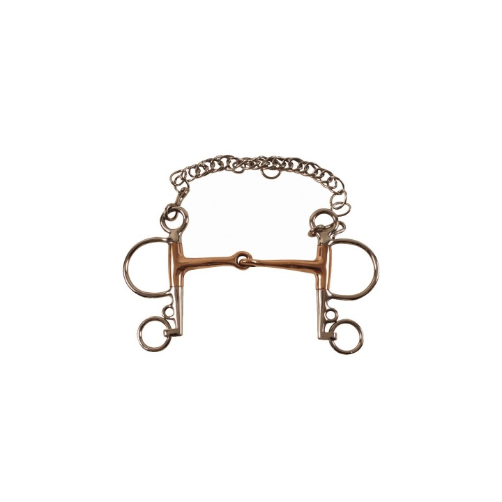 Pelham für Pferd aus massivem Kupfer Umbria Equitazione