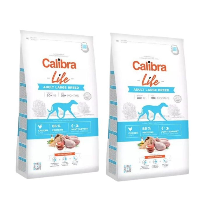 CALIBRA Dog Life Adult Large Breed Chicken 24 kg (2 x 12 kg)