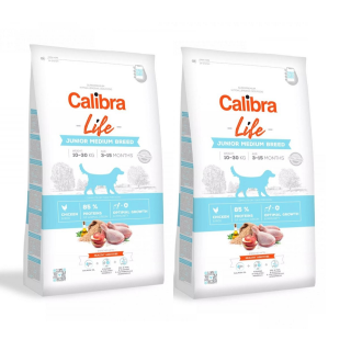 CALIBRA Dog Life Junior Medium Breed Chicken 24 kg (2 x 12 kg)