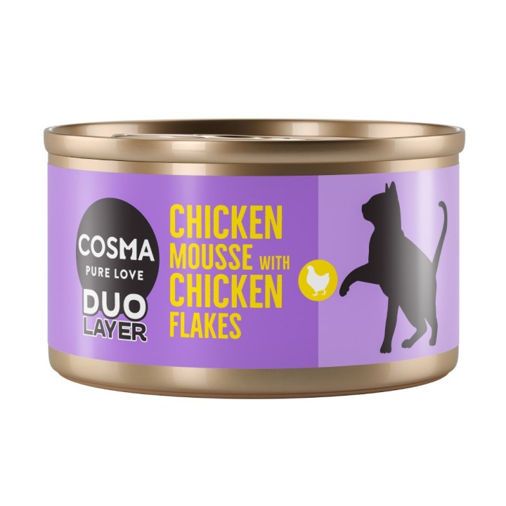 Cosma DUO Layer 24 x 70 g zum Aktionspreis! - Hühnchenmousse mit Hühnchenstückchen