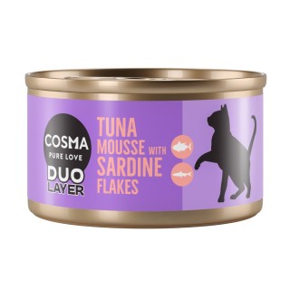 Cosma DUO Layer 24 x 70 g zum Aktionspreis! - Thunfischmousse mit Sardinenstückchen