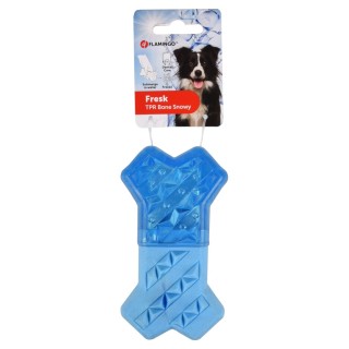 Flamingo Hundespielzeug Snowy Bone, blau - L 13,3 x B 7,4 x H 3,8 cm