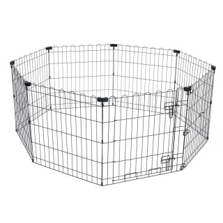 TIAKI Welpenfreilauf aus Metall - Größe S: 8 Paneele à B 61 x H 64 cm