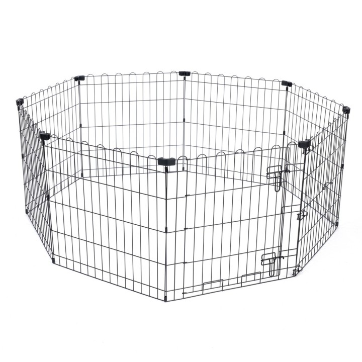 TIAKI Welpenfreilauf aus Metall - Größe S: 8 Paneele à B 61 x H 64 cm
