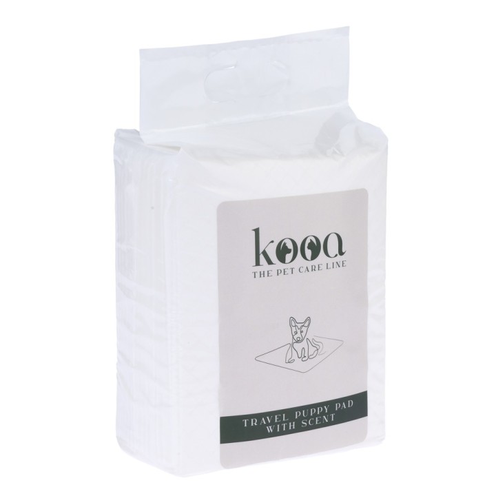 kooa Reise-Welpenunterlage mit Duft - L 45 x B 60 cm, 15 Stück