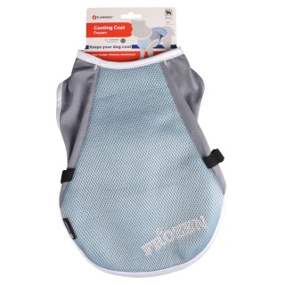 Flamingo Hundemantel Frozen, blau / grau - Größe M: ca. 35 cm Rückenlänge