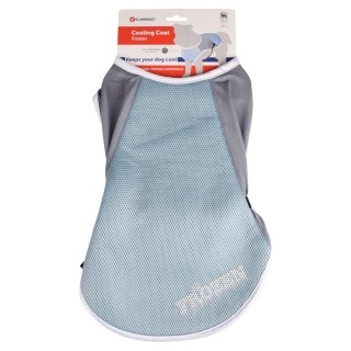 Flamingo Hundemantel Frozen, blau / grau - Größe L: ca. 40 cm Rückenlänge