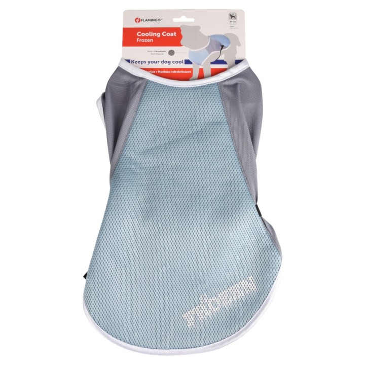 Flamingo Hundemantel Frozen, blau / grau - Größe L: ca. 40 cm Rückenlänge