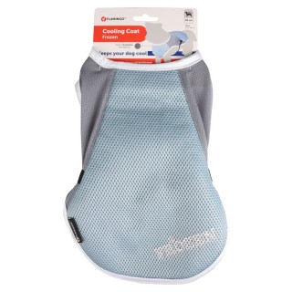 Flamingo Hundemantel Frozen, blau / grau - Größe S: ca. 30 cm Rückenlänge