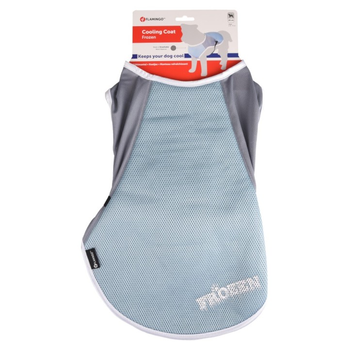 Flamingo Hundemantel Frozen, blau / grau - Größe XL: ca. 45 cm Rückenlänge