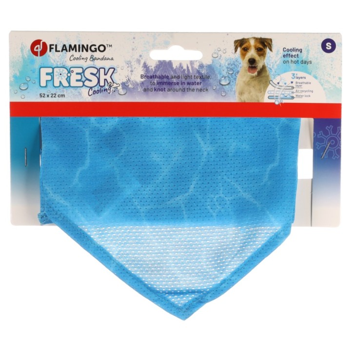 Flamingo Kühlendes Bandana Fresk Inou, blau - Größe S: L 52 x B 22 cm