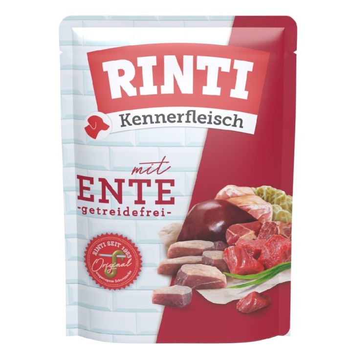 Sparpaket RINTI Kennerfleisch Pouches 20 x 400 g - Ente