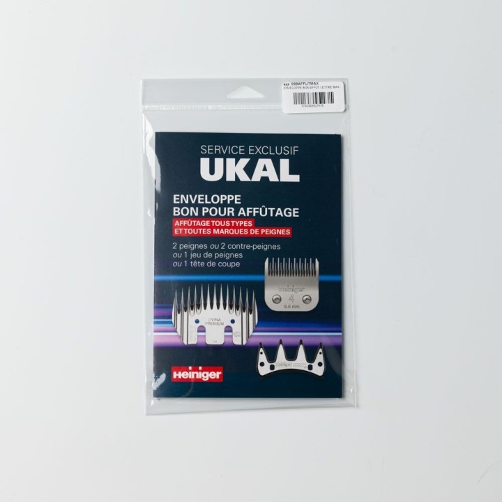 Zubehör für Rasenmäher Hülle Schärfgutschein Ukal