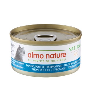 Almo Nature HFC Natural 6 x 70 g - Thunfisch, Huhn & Käse
