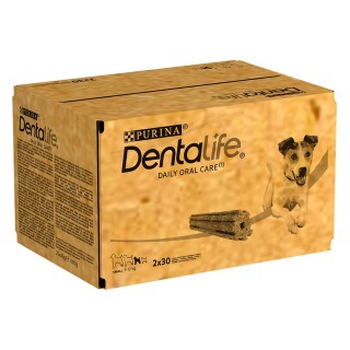 2 x Purina Dentalife Hundesnacks zum Sonderpreis! - Tägliche Zahnpflege-Snacks für kleine Hunde (7-12 kg) - 120 Sticks