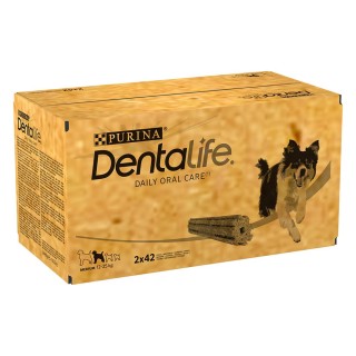 2 x Purina Dentalife Hundesnacks zum Sonderpreis! - Tägliche Zahnpflege-Snacks für mittelgroße Hunde (12-25 kg) - 168 Sticks