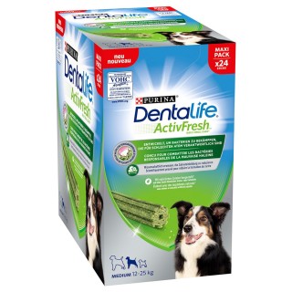 2 x Purina Dentalife Hundesnacks zum Sonderpreis! - Active Fresh Tägliche Zahnpflege-Snacks für mittelgroße Hunde - 48 Sticks