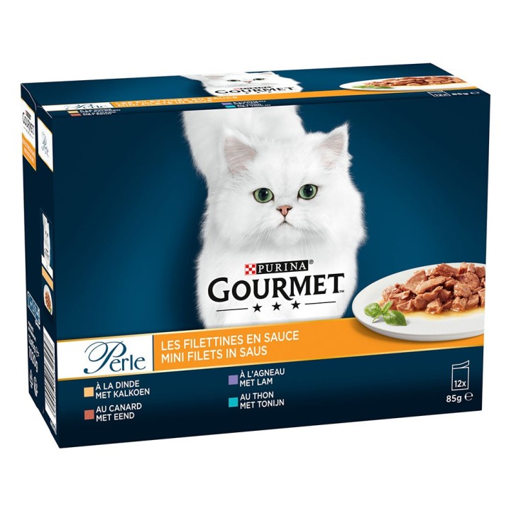 2 x Gourmet Perle zum Sonderpreis! - Gemischte Auswahl: Erlesene Streifen in Sauce 24 x 85 g