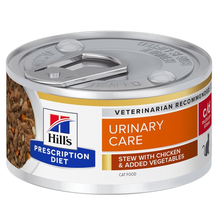 20 + 4 gratis! 24 x 82 g Hill's Prescription Diet - c/d Multicare Stress Urinary Care mit Huhn