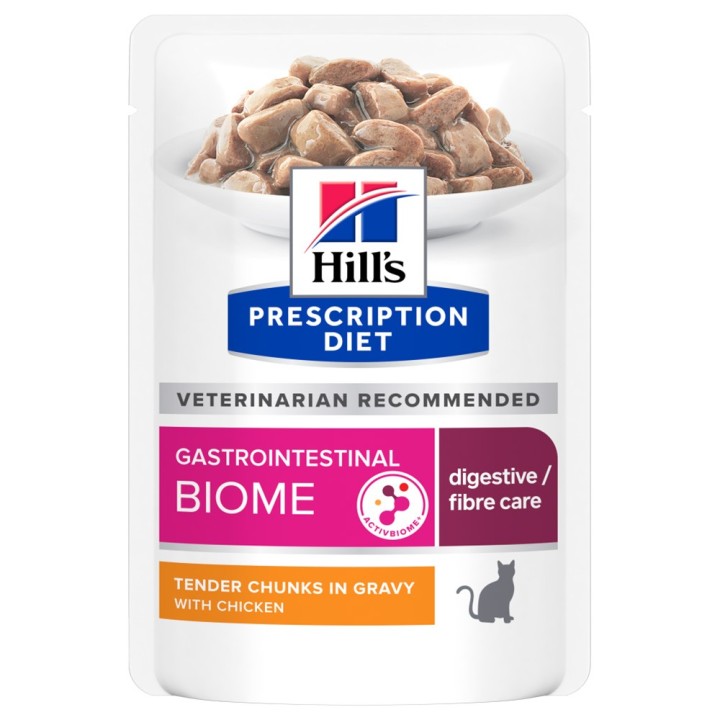10 + 2 gratis! 12 x 85 g Hill’s Prescription Diet - Gastrointestinal Biome mit Huhn