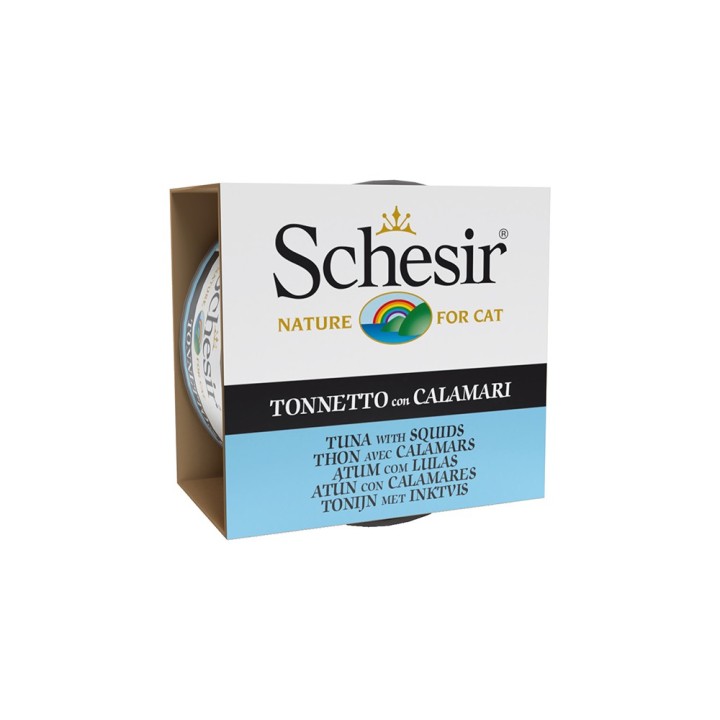 Schesir Thunfisch in Gelee 6 x 85 g - Thunfisch mit Tintenfisch